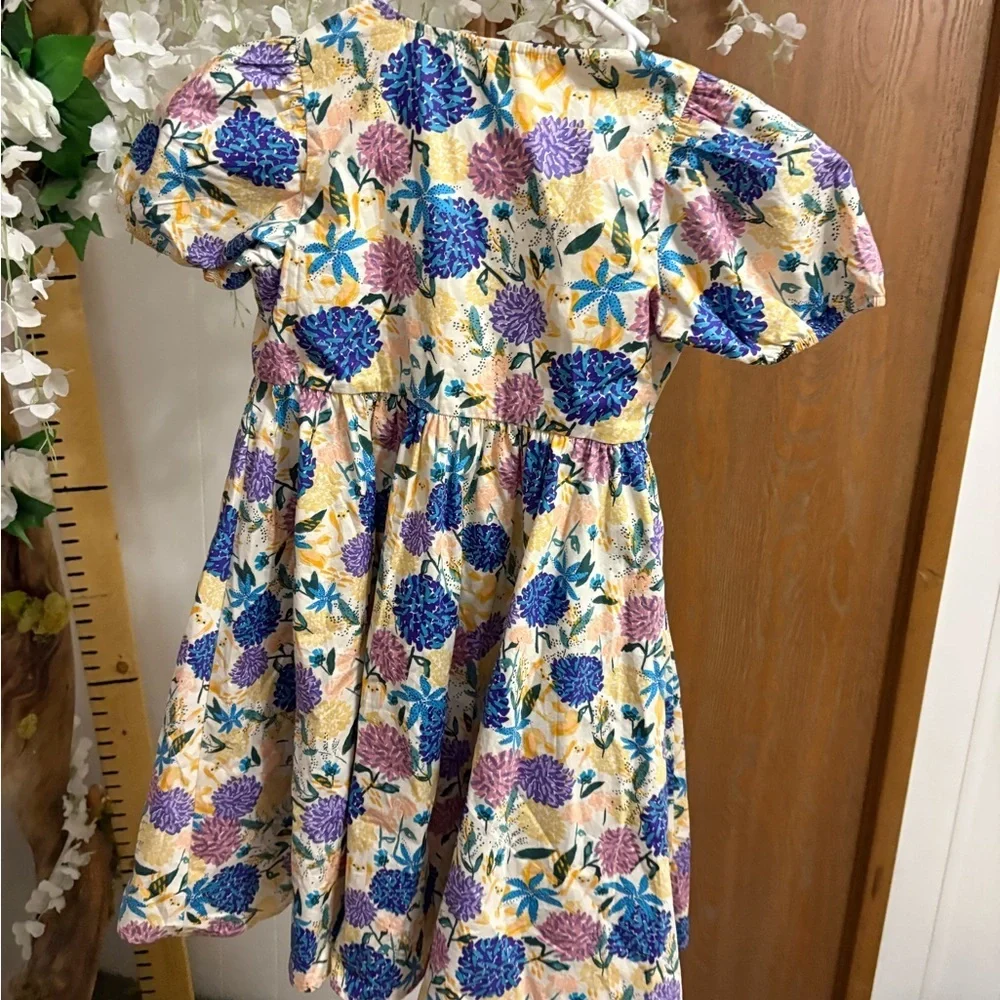 Tea Collection Multicolor Floral Puff Sleeve Dress 🫖 100% Cotton